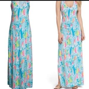 Lilly Pulitzer Size L blue multi Keri beach and bar